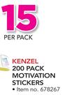Kenzel 200 Pack Motivation Stickers-Per Pack