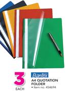 Bantex A4 Quotation Folder-Each
