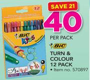 BIC 12 Pack Turn & Colour-Per Pack