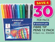 Staedtler 12 Pack Fibre Tip Pens-Per Pack