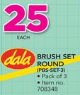 Dala Brush Set Round PBS-SET-3-Each