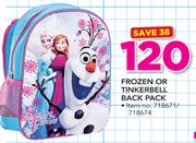 Frozen Or Tinkerbell Backpack