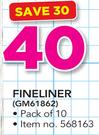 Simple Choice 10 Pack Fineliner GM61862