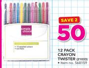 Simple Choice 12 Pack Crayon Twister 21033