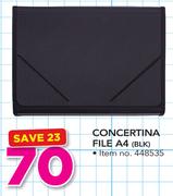 Simple Choice A4 Concertina File BLK
