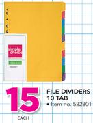 Simple Choice File Dividers 10 Tab