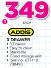 Addis 3 Drawer-Each