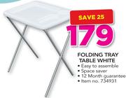 Folding Tray Table White