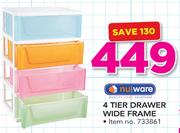 Nu Ware 4 Tier Drawer Wide Frame