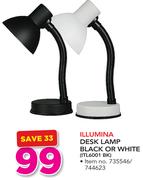Illumina Desk Lamp Black Or White ITL6001 BK