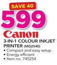 Canon 3-In-1 Colour Inkjet Printer MG2540