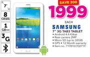 Samsung 7" 3G Tab3 Tablet