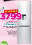 Hisense 299Ltr Bottom Freezer Fridge Metallic H299BME-WD