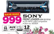 Sony Front Loader CDX G1151U