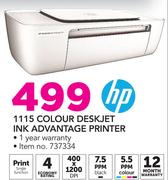 HP 1115 Colour Deskjet Ink Advantage Printer