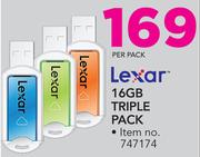 Lexar 16GB Triple Pack-Per Pack