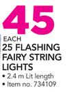 Santa's Trading 25 Flashing Fairy String Lights-Each