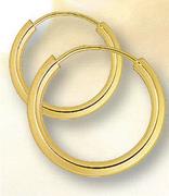 JCSA 9ct Gold 12mm Single Earring-Each