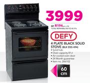 Defy 4 Plate Black Solid Stove BLK DSS 494