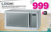 Logik 30Ltr Silver Electronic Microwave Oven
