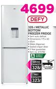 Defy 328Ltr Metallic Bottom Freezer Fridge