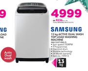 Samsung 13kg Active Dual Wash Top Load Washing Machine WA13J5710SG F