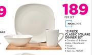 Mainstays 12 Piece Classic Square Dinner Set-Per Set
