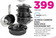 Mainstays 10 Piece Carbon Steel Non Stick Cookware Set-Per Set