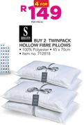 Sheraton Buy 2 Twinpack Hollow Fibre Pillows-For 4 Per Pack