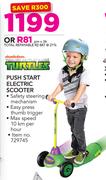 Turtles Push Start Electric Scooter
