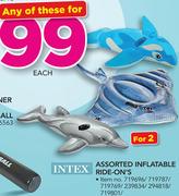 Intex Assorted Inflatable Ride On's-For 2