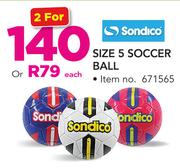 Sondico Size 5 Soccer Ball-For 2