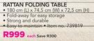 Rattan Folding Table
