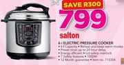 Salton 6Ltr Electric Pressure Cooker