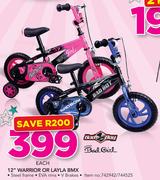 Bad Boys 12" Warrior Or Layla BMX-Each