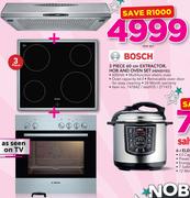 Bosch 3 Piece 60Cm Extractor, Hob And Oven Set HEN201E2-Per Set