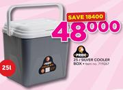 Pride 25Ltr Silver Cooler Box