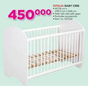 Ditalia Baby Crib 134x90.5x68cm Excluding Accessories