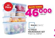 Mainstays 12 Piece Microwave Set