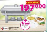 Tissolli Single Chafing Dish 9.5 With Free Casserole Dish
