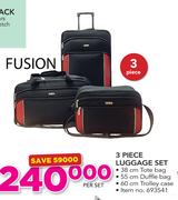 Fusion 3 Piece Luggage Set-Per Set