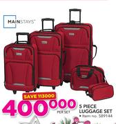 Mainstays 5 Piece Luggage Set-Per Set