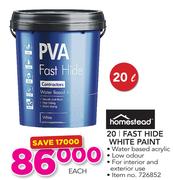 Homestead 20Ltr Fast Hide Cream/Peach Or Sand Paint-Each
