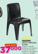 Antracite Onyx Armless Chair