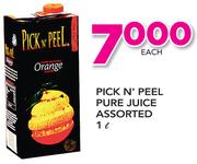Pick N' Peel Pure Juice Assorted-1Ltr