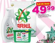 Ariel Auto Washing Powder Bag 3Kg, Liquid 2Ltr Or Capsules 21's Assorted-Each