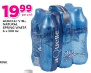 Aquelle Still Natural Spring Water-6 x 500ml