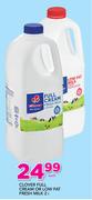 Clover Full Cream Or Low Fat Fresh Milk-2Ltr Each