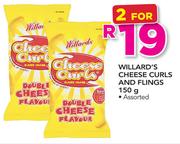 Willard's Cheese Curls And Flings-2 x 150g
