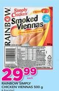 Rainbow Simply Chicken Viennas-500g